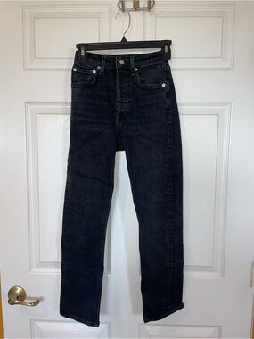 Agolde Black Straight Jeans